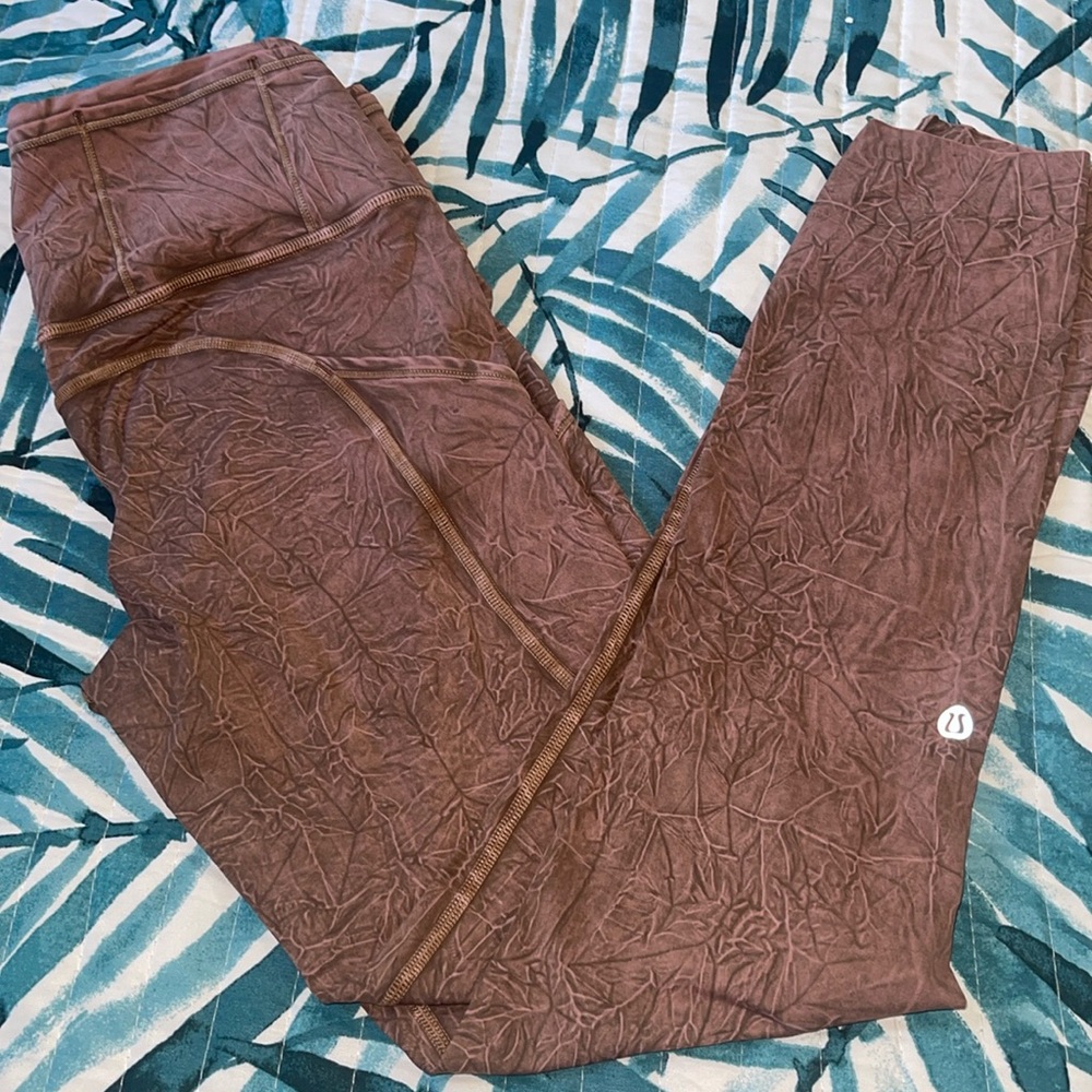 Brown Lululemon leggings size 6